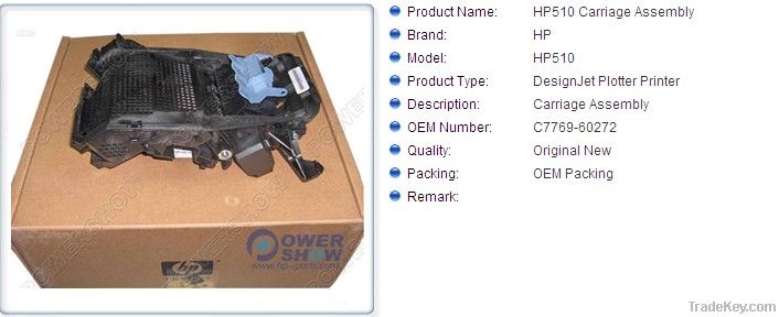 Original new HP510 Carriage Assembly C7769-60272  printer parts