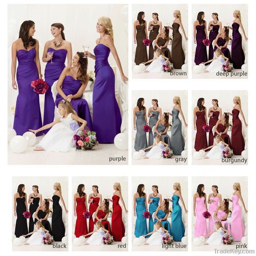 Sweetheart Floor Length Off The Shoulder Bridesmaid Dresses