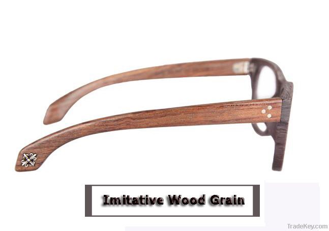 Acetate frames with wood temples