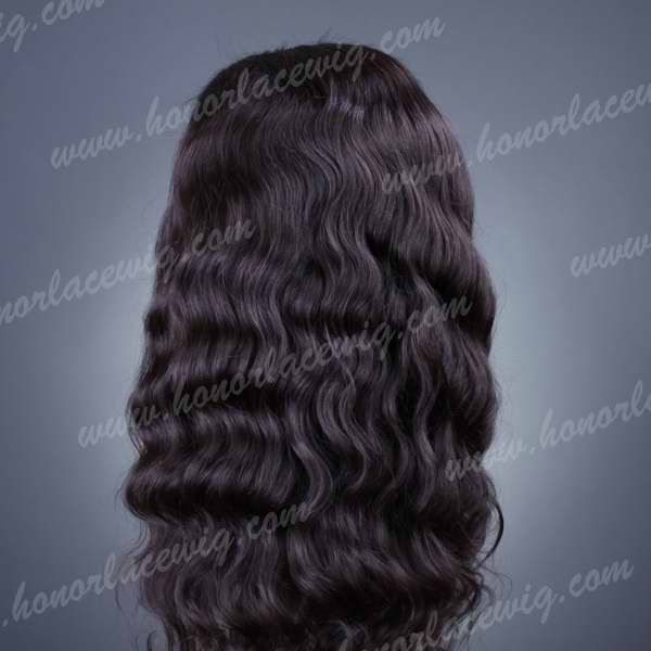 18 inches #1B body wave human hair full lace wig