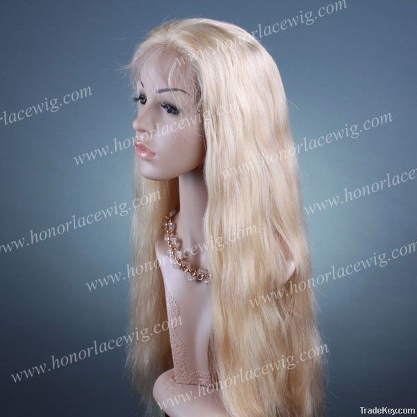 Highlight color beautiful blonde body wave top quality very long lace