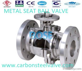 Cast stainless steel flanged metal seat ball valve