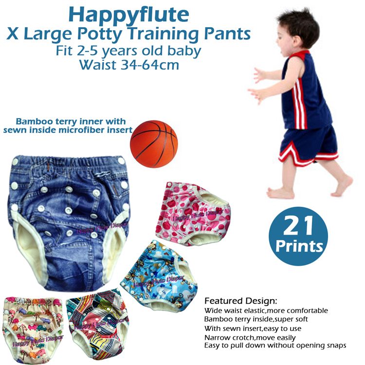 Happyflute X Large potty training pants, fit 2-5 years baby, waist 34-64cm