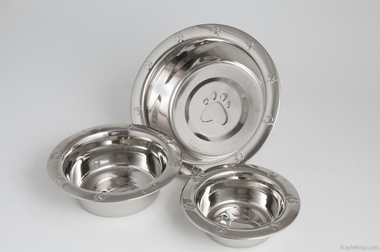 Stainless steel pet bowls