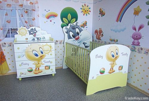 Baby Sylvester & Tweety convertible bed