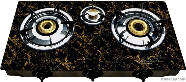 3 burners glass gas cook top