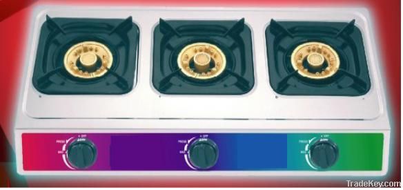 3 burners stainless steel gas hob with foam packing