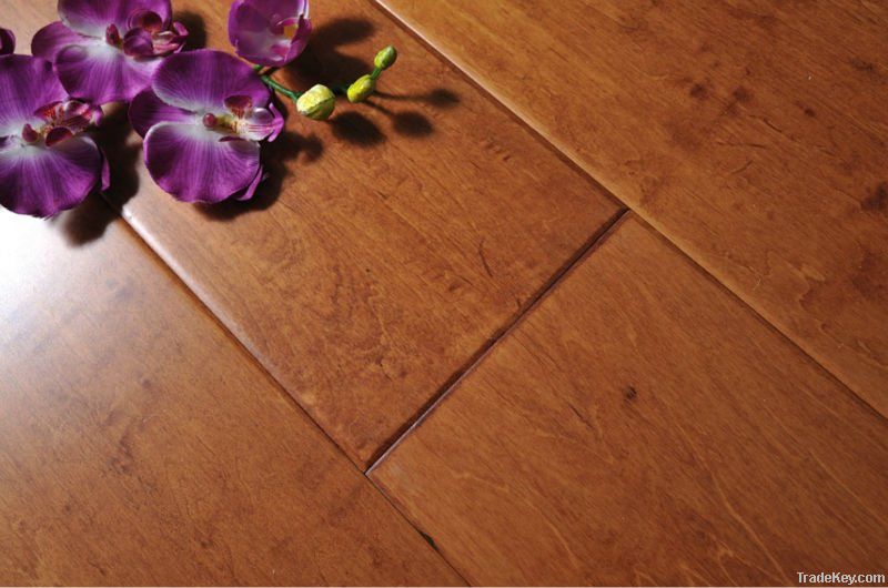 Maple Flat UV lacquered Engineered Wood Flooring