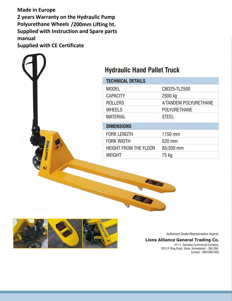 Hydraulic Hand Pallet Truck