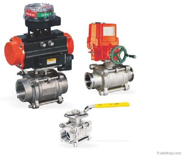 three pieces ball valve