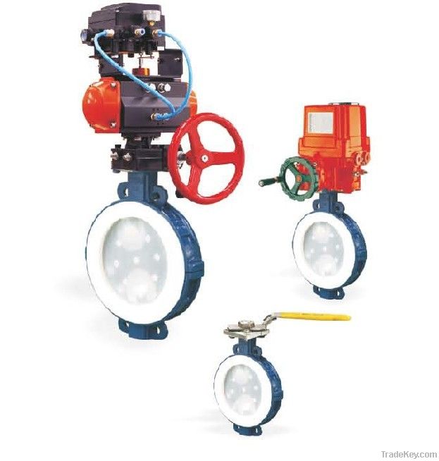 lined butterfly valve