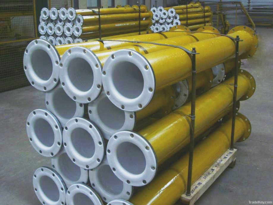 Plastic lined pipe