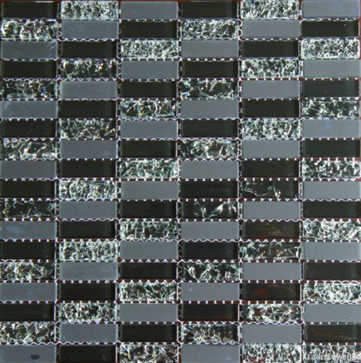 Mixed color Crack Glass Mosaic for wall