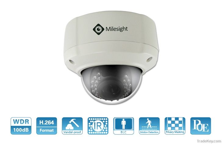 2MP Full HD WDR Vandal-Resistant Network IR Dome Camera