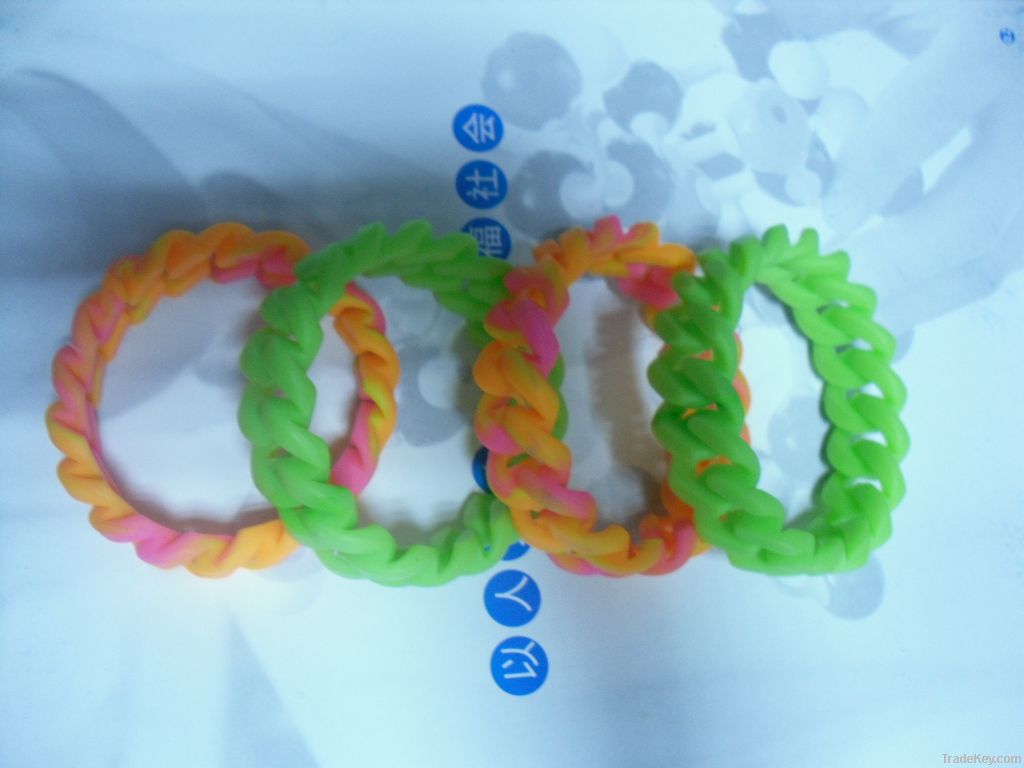 mixed color silicone luminous  bracelet /hand ring