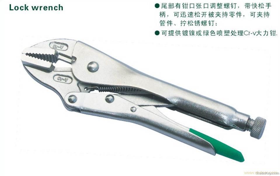 Lock wrench, locking wrench, hand tools