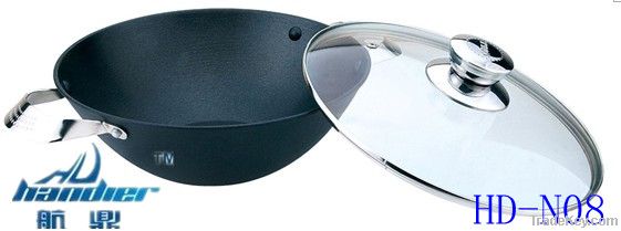 Senior Non-stick Cast Iron Pan with Glass Lid
