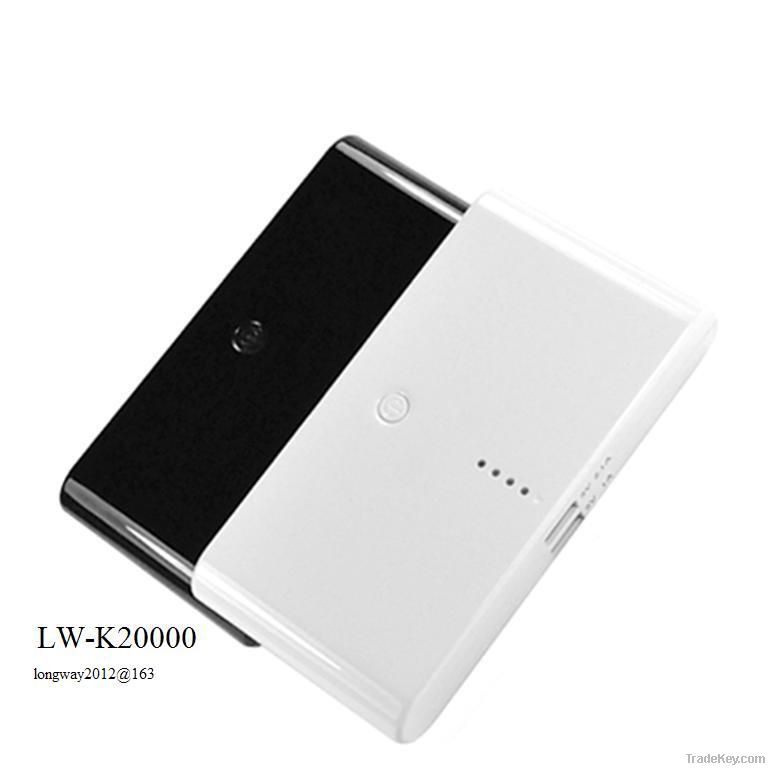 Hot sale: 20000mah power bank with dual USB ports