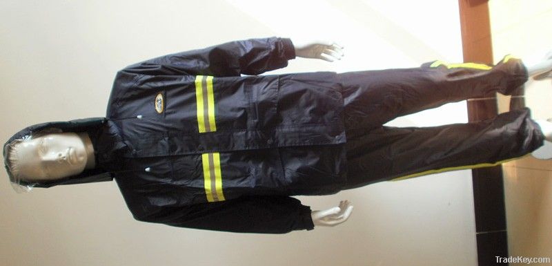 Two-Piece Raincoat with Reflective Tape