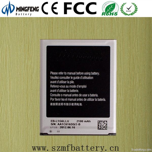 Ce li-ion phone battery for Samsung Galaxy S3 i9300 gb/t18287-2000