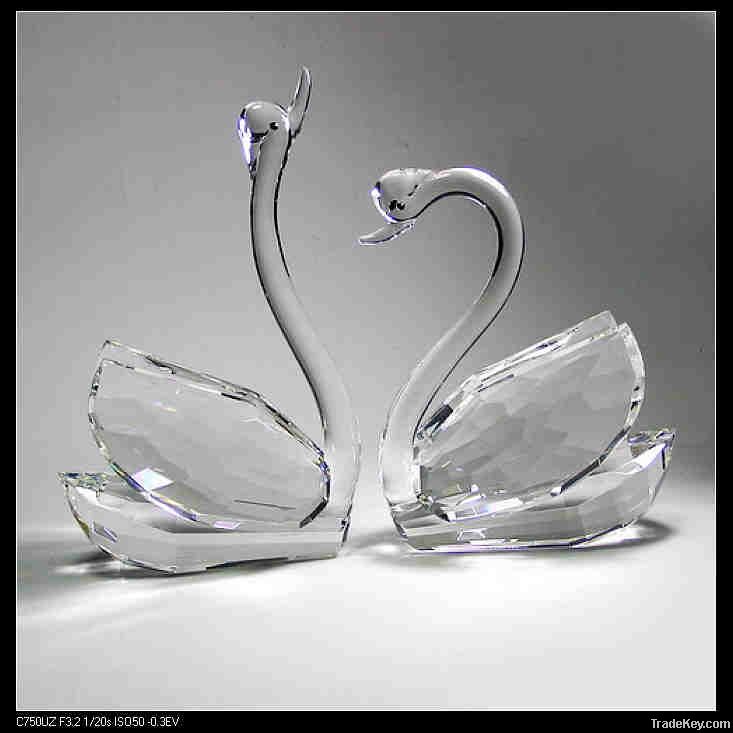 Crystal Swan model-Wholesale Crystal Animal, folk crafts