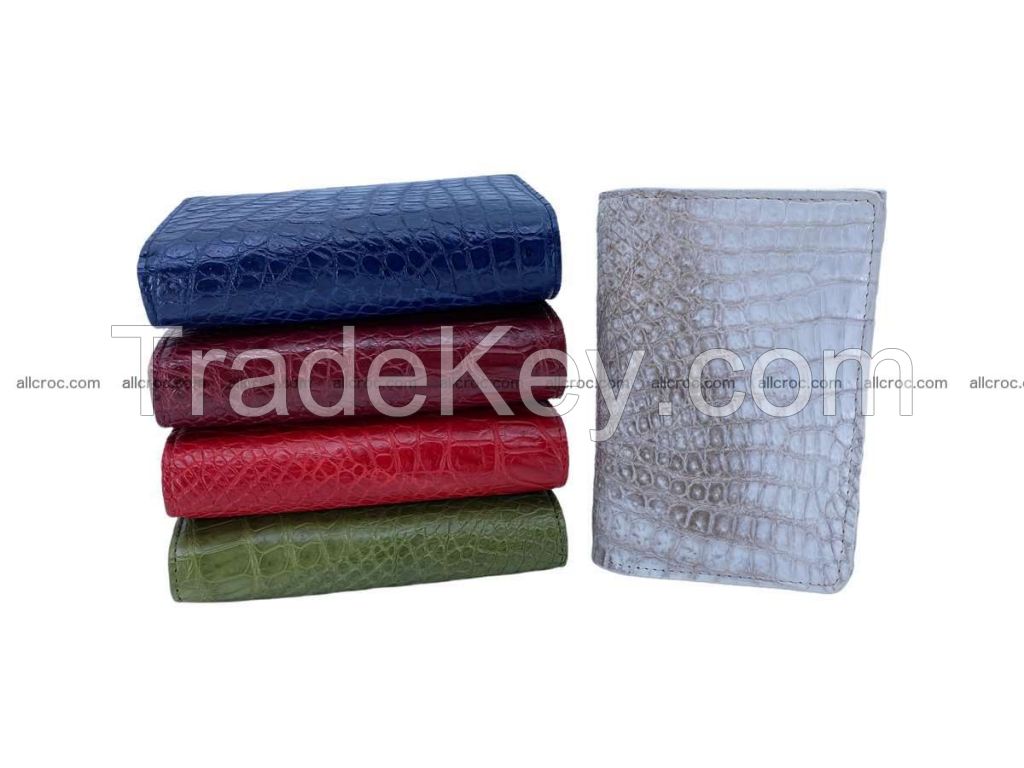 Crocodile Skin Wallet For Women, Trifold From Crocodile Leather