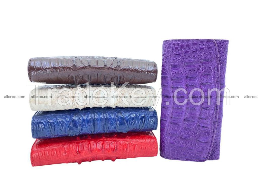 Womenâ€™s Crocodile skin wallet long trifold tail part