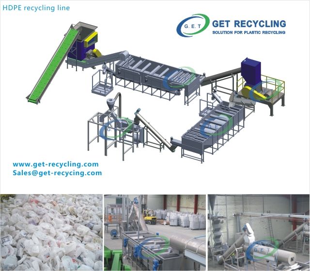 High quality HDPE recycling line