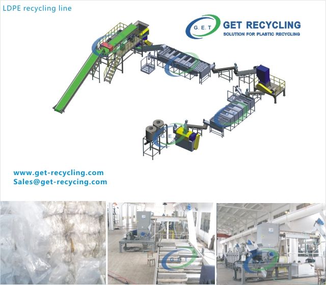 High quality LDPE film recycling line