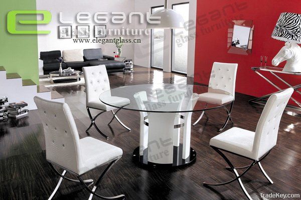 Furniture Glass Dinner Table CA432W
