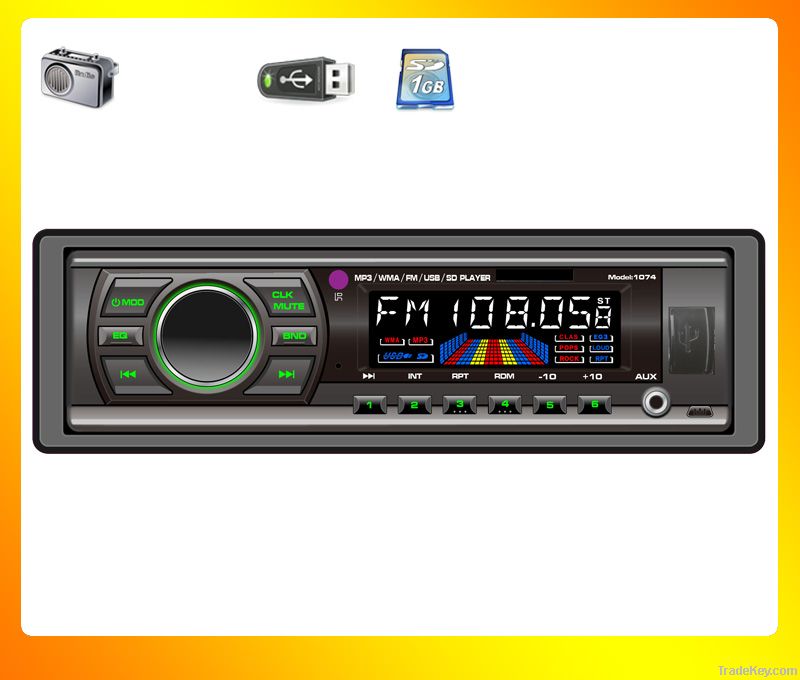 In-car, In-dash deckless car mp3 player, car radio FM+USB+SD car audio