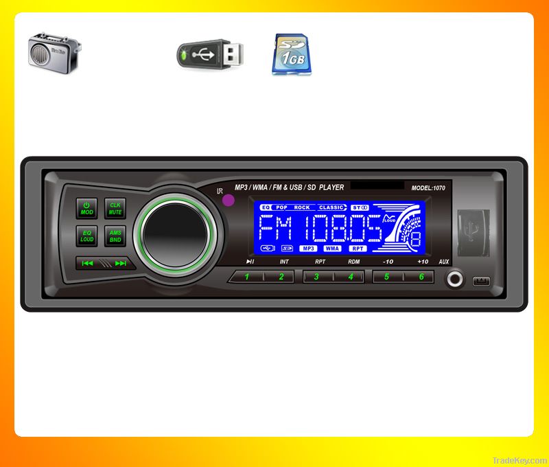 In-car, In-dash deckless car mp3 player, car radio FM+USB+SD car audio