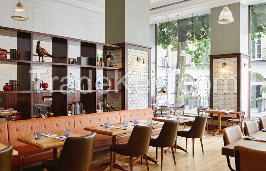 Luxury Restaurant Furniture Designs Sofa Bar Booth Seat Dining Table Set Commercial Furniture