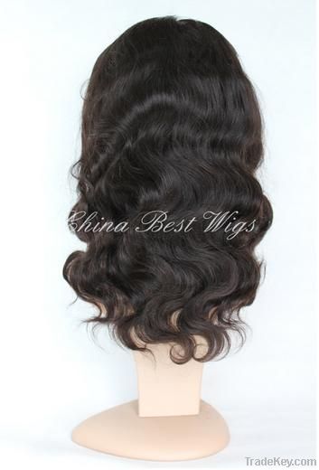 Indian remy hair glueless wig