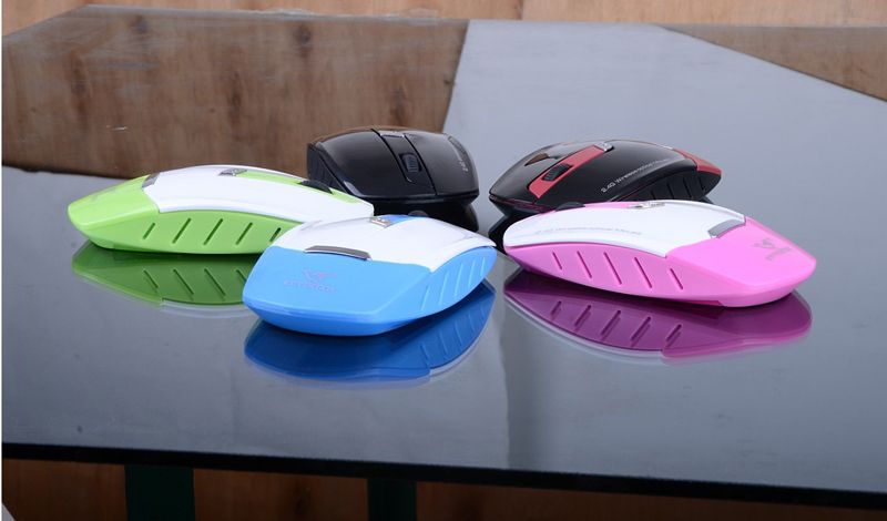 Round shape colorful wireless keyboard mouse combos