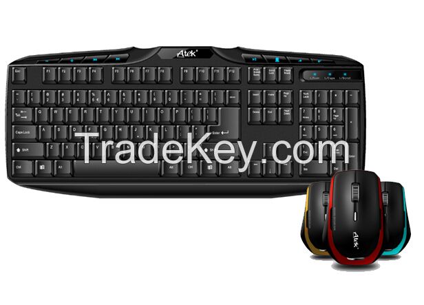 2.4GHZ wireless keyboard mouse combo for computer