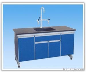 Wooden and Steel Wall Bench with Sink (WB022)