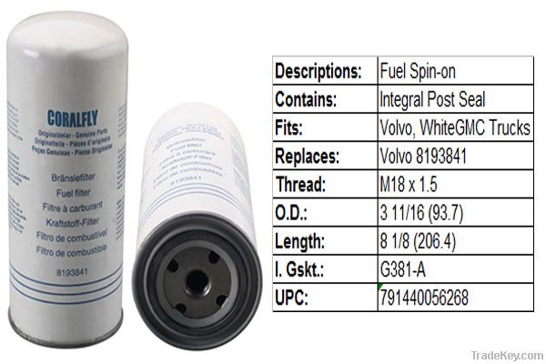 OEM Filter Applicable for Volvo 20480593 Fuel Filter