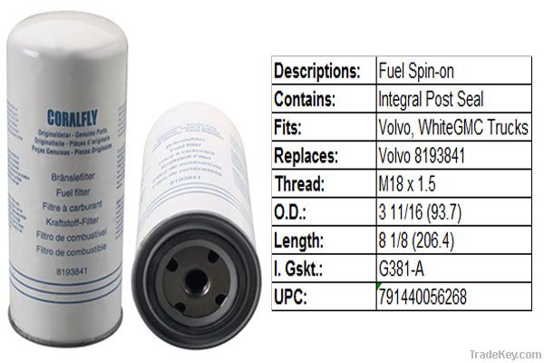 Applicable for Volvo 466987-5 Fuel Filter