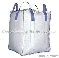 Big bag and bulk bag with spout and cross corner hoops