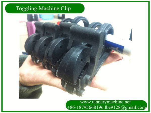 leather toggling machine clips