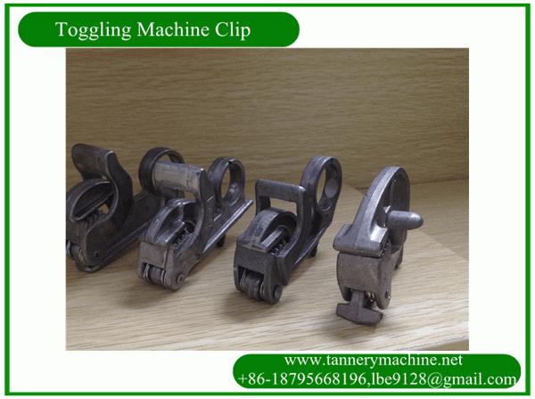 leather toggling machine clips