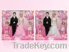 Plastic marriage couple dolls set