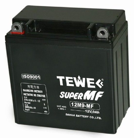 Sealed Maintenance-free Motorcycle Battery, 12V9AH