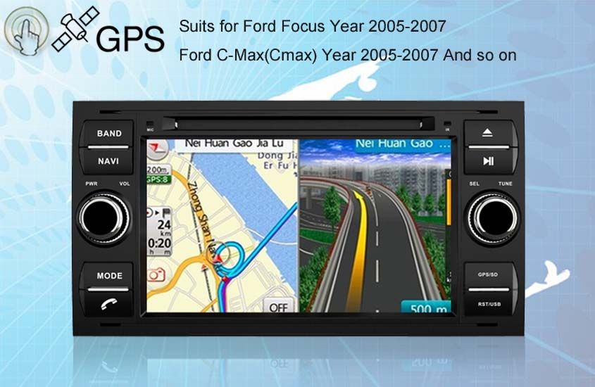 7"Car DVD GPS Navigation Raido Audio Bluetooth  FOR Ford Focus  Ford C-Max Ford Transit