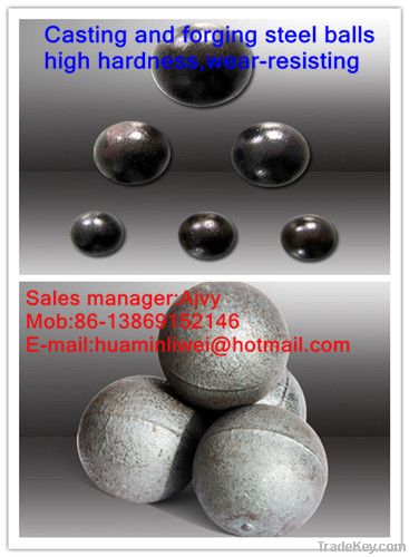 casting and forging steel ball and steel bar