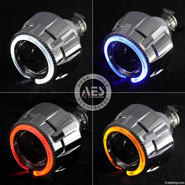 Factory HID bi-xenon projector lens with LED angle eyes headlight