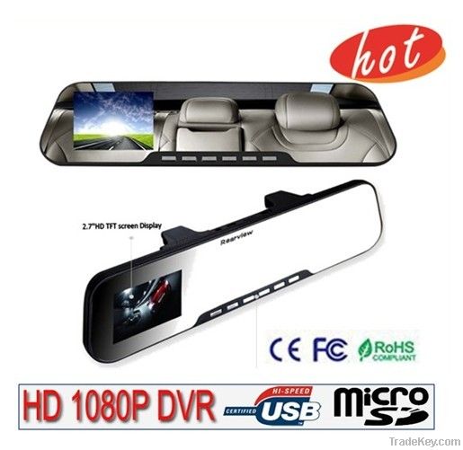 Rearview Mirror for HD Car DVR Recorder