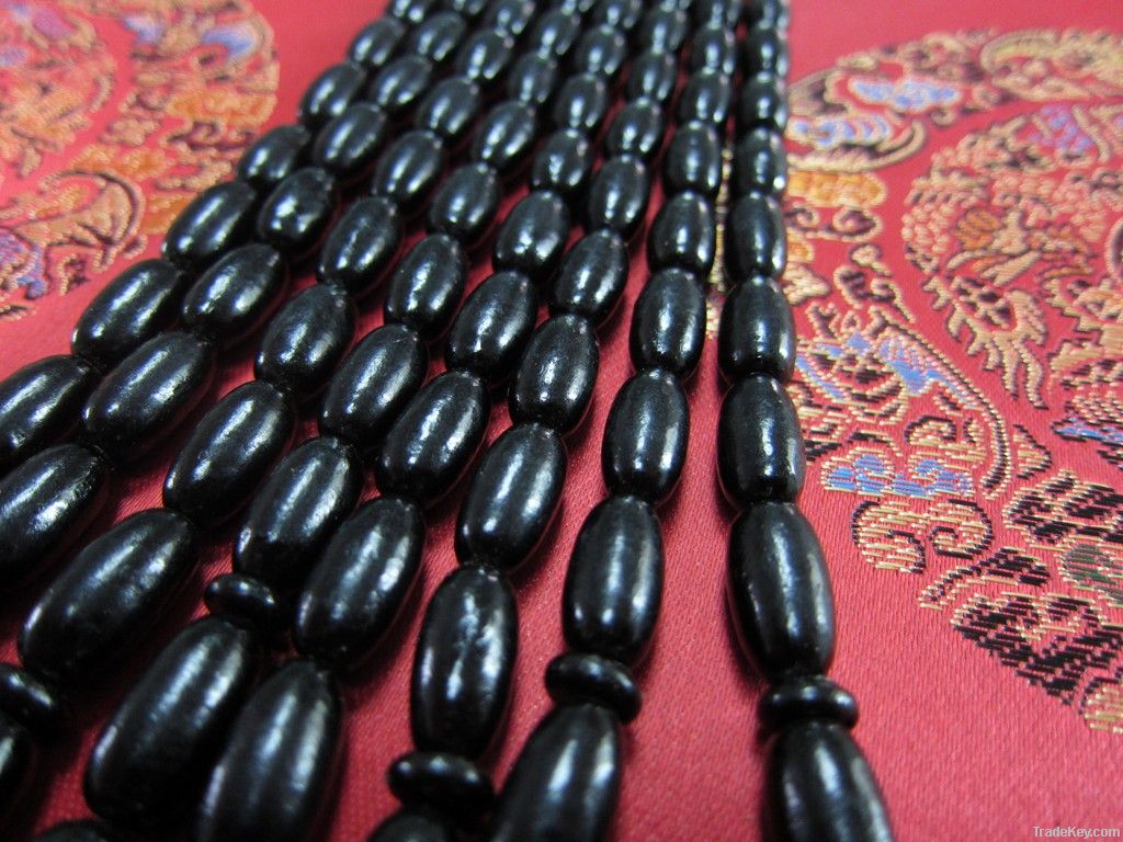 Long Black Coral Rosary