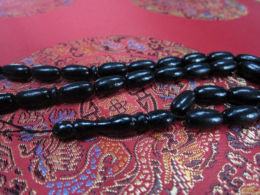 Long Black Coral Rosary